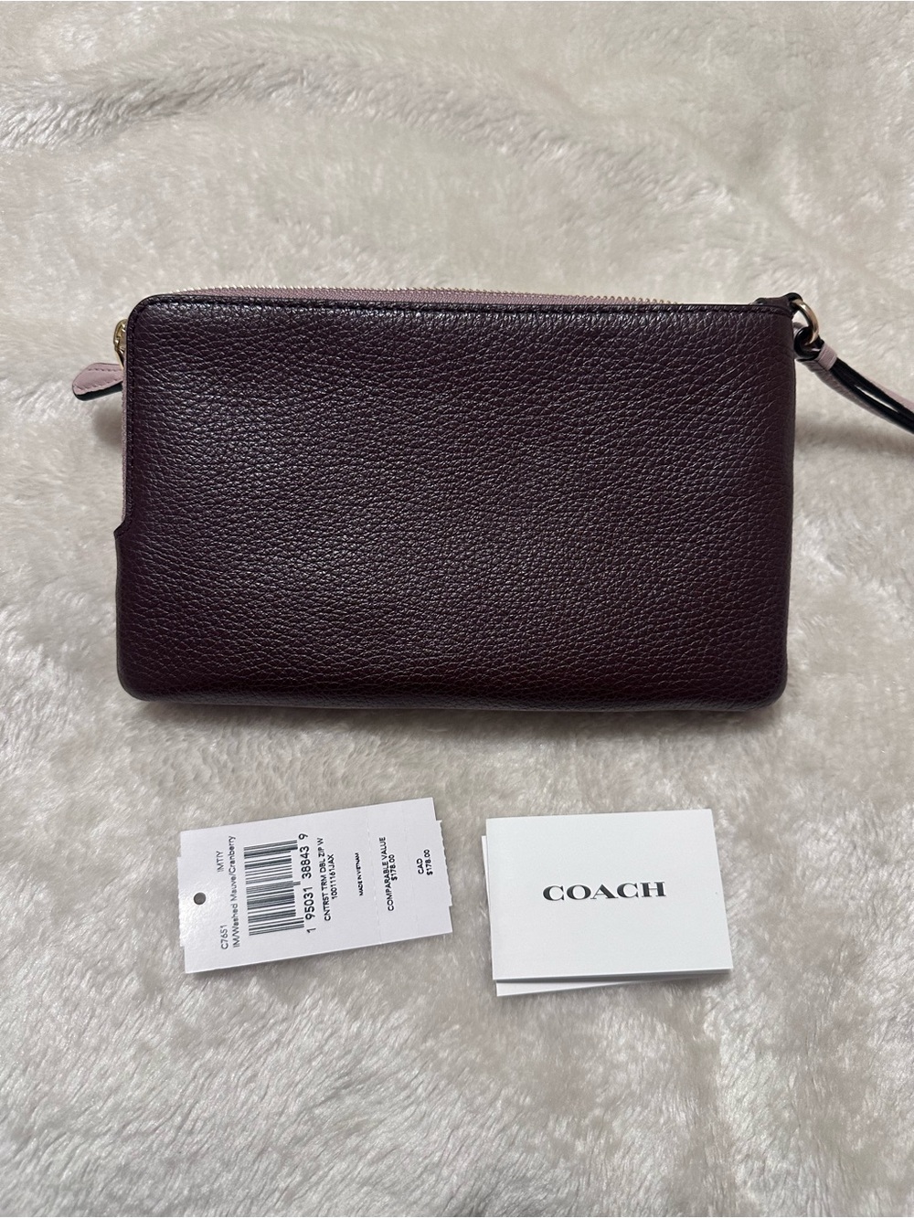 Coach Double Zip Wristlet in Mauve - Picture 2 of 8